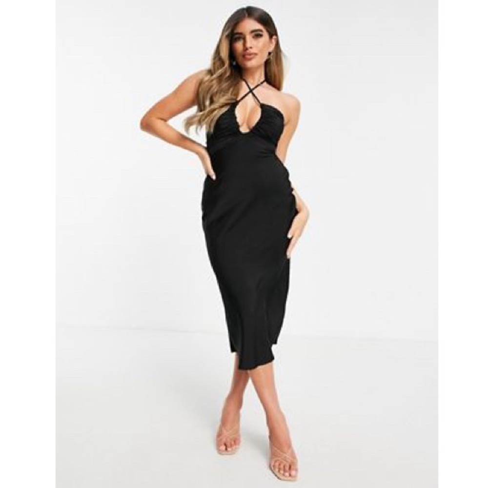 ASOS Black Satin Dress